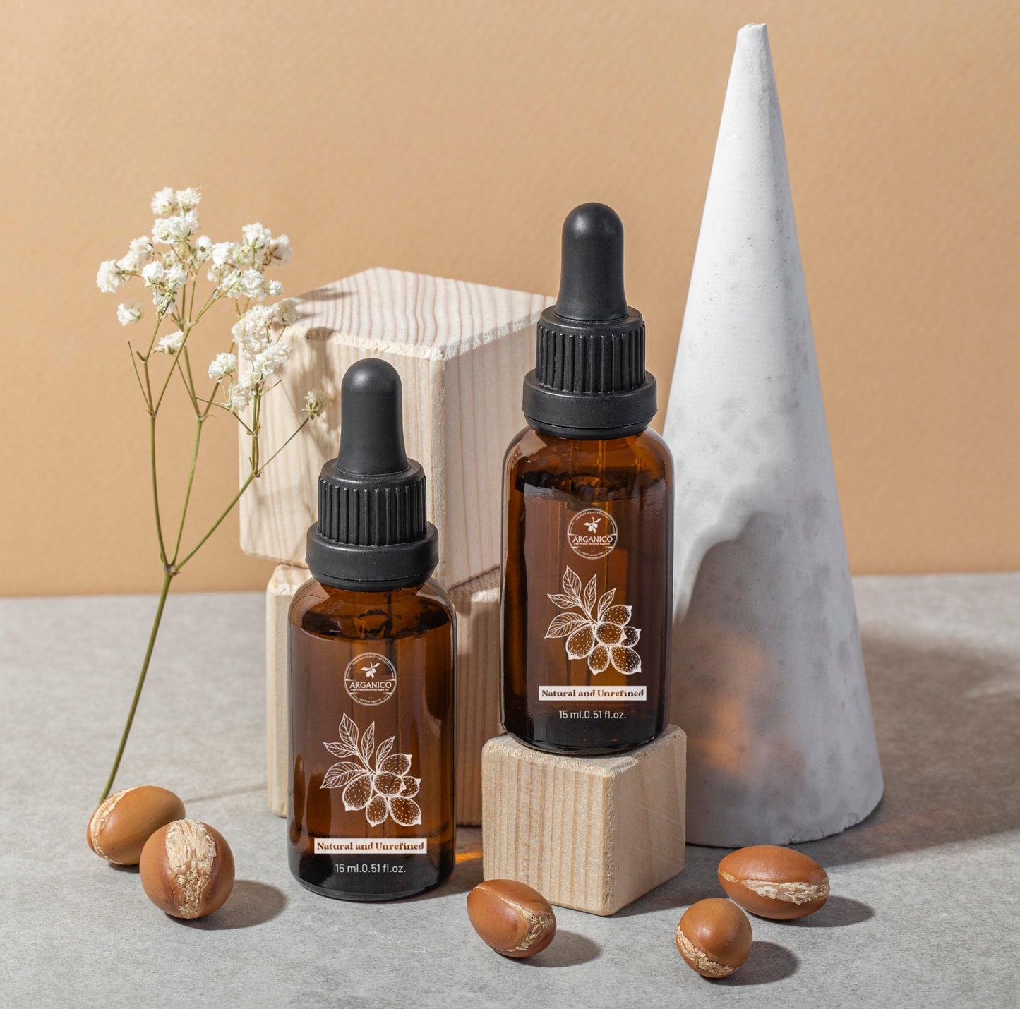 100% Pure Arganolie - Natuurlijk & Onbewerkt - Voor Huid en Haar-Arganico