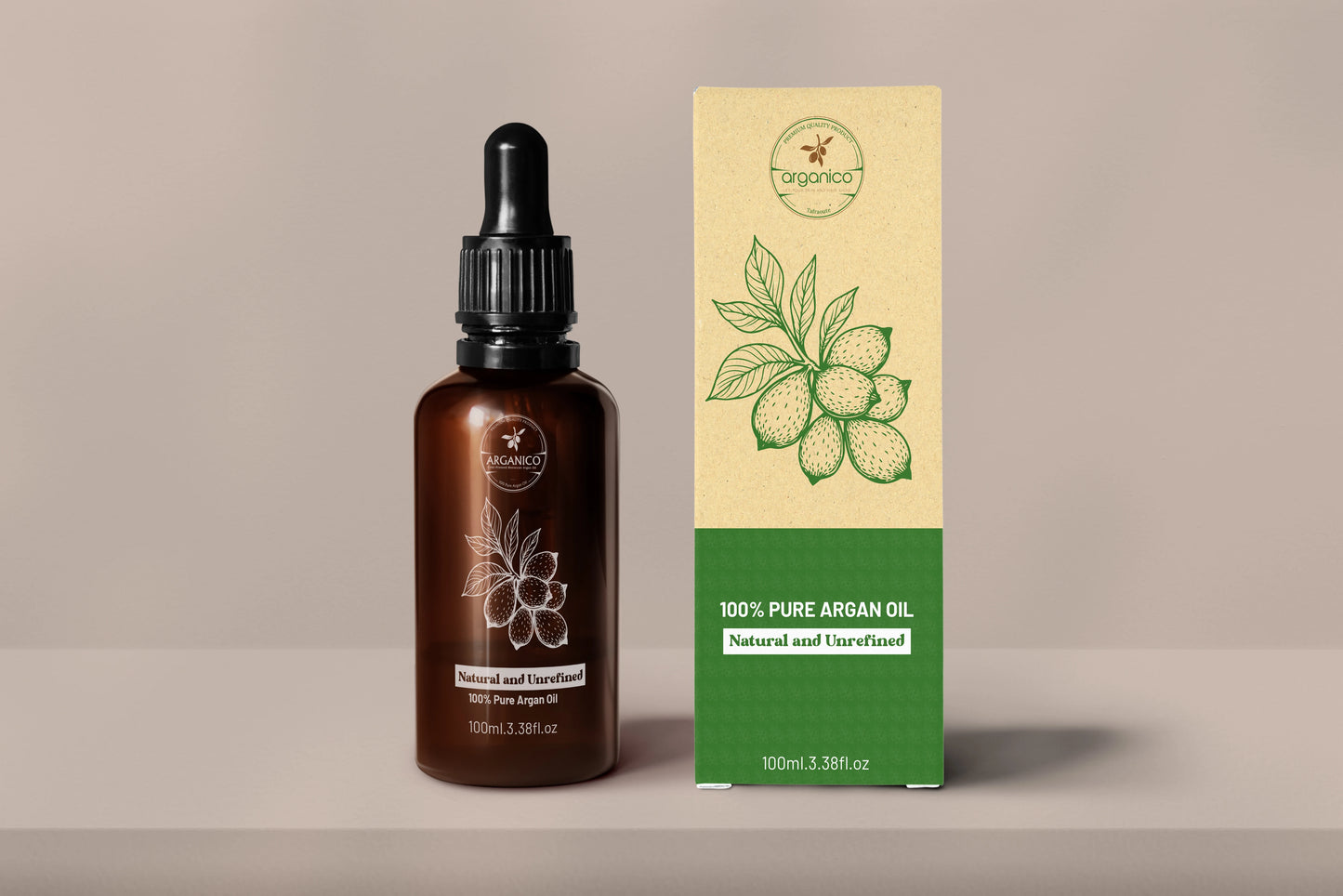 100% Pure Arganolie - Natuurlijk & Onbewerkt - Voor Huid en Haar-Arganico